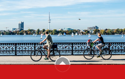 Aussenalster Fahrrad Die Roten Doppeldecker