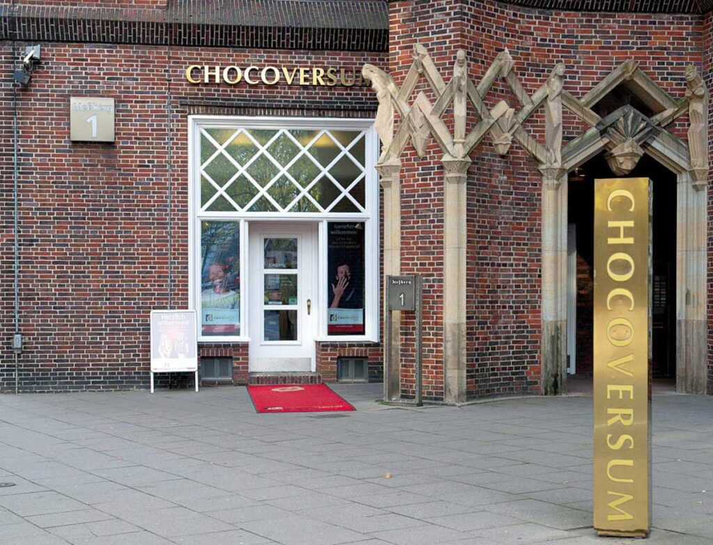 Chocoversum Sckokoladenmuseum Eingang Die Roten Doppeldecker
