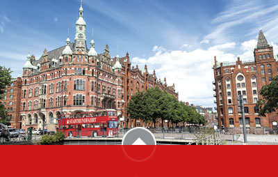Roter Doppeldecker Speicherstadt