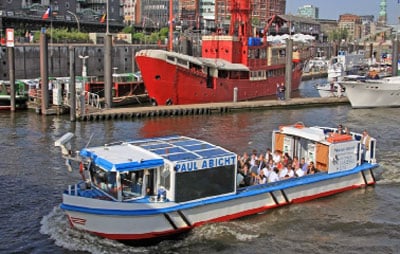 zweistündige Stadtrundfahrt und Hafenrundfahrt die Roten Doppeldecker